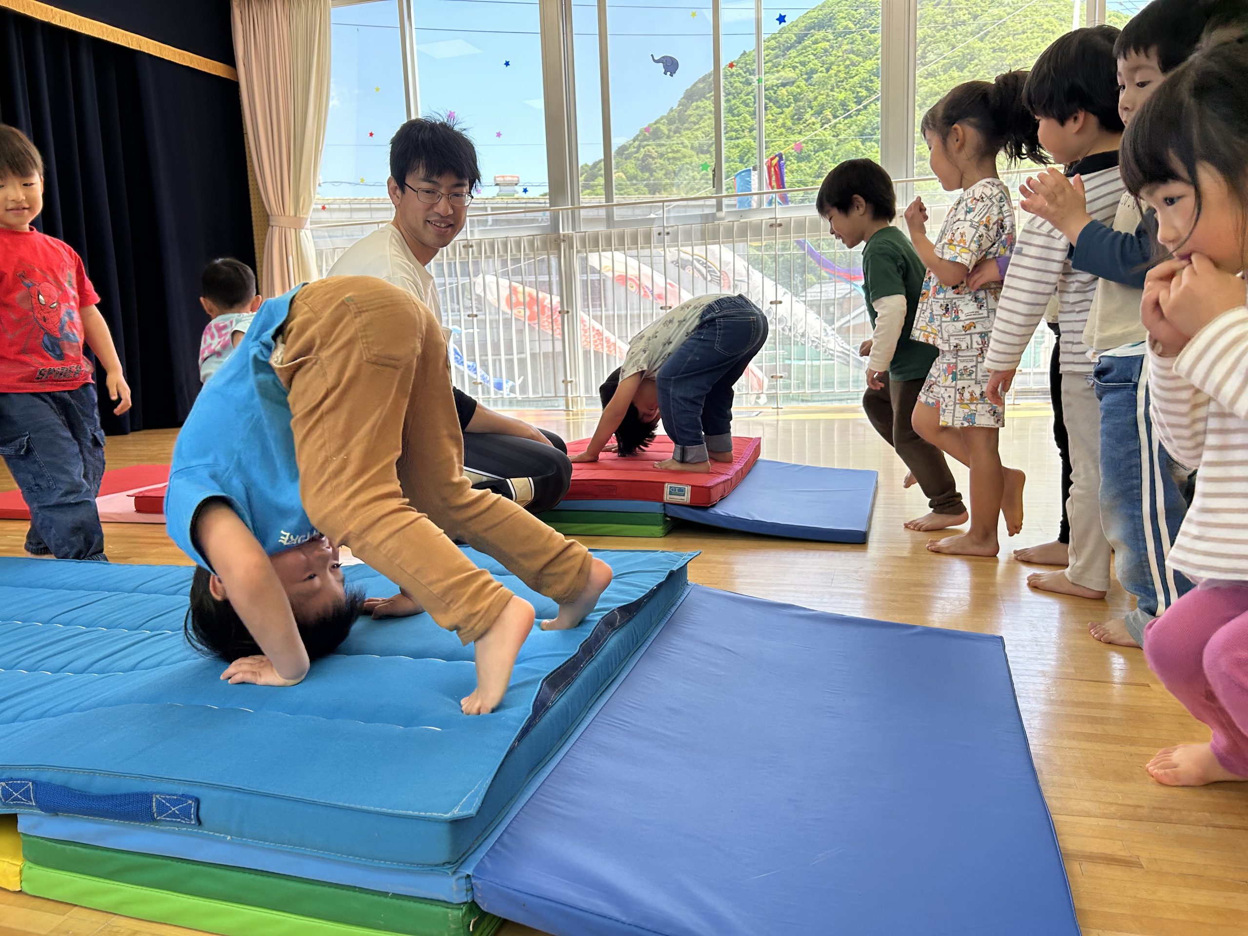 体育教室こじか組【マット運動】 ｜ブログ｜社会福祉法人舟伏(岐阜市)