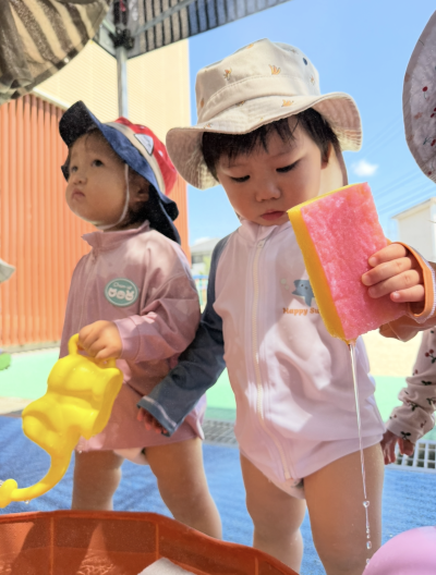 みずあそびたのしかったね☺（あひる） | 日野保育園