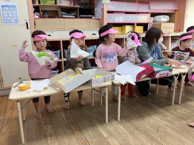お店屋さんごっこ、開店！　大盛況！ | 長森北保育園