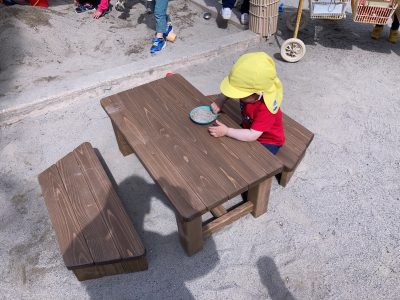 ミニテーブルセット、登場！ | 長森北保育園